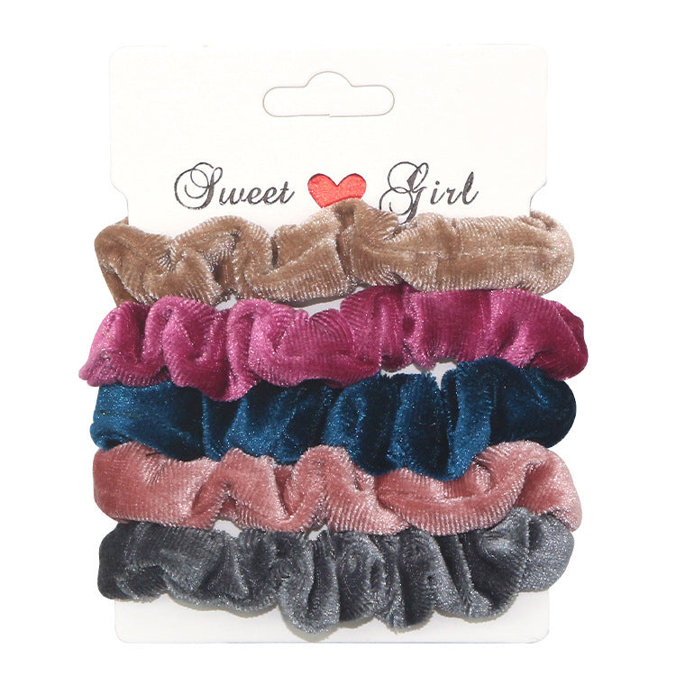 Flannel large intestine hair ring set
