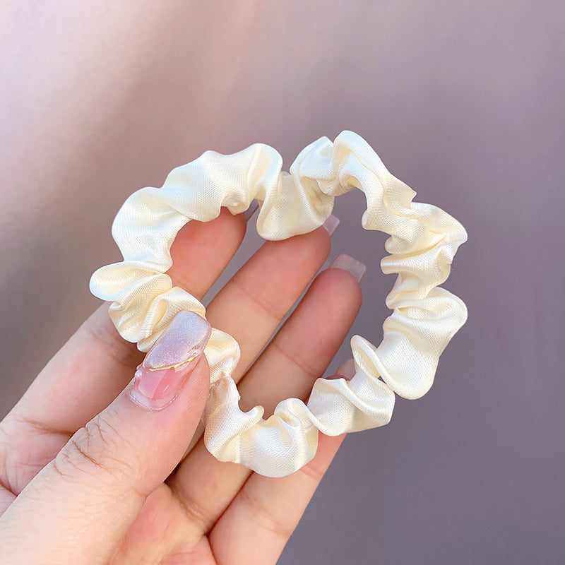 Small Scrunchies Intestine Ring Band Solid Color Hair Rope Simple
