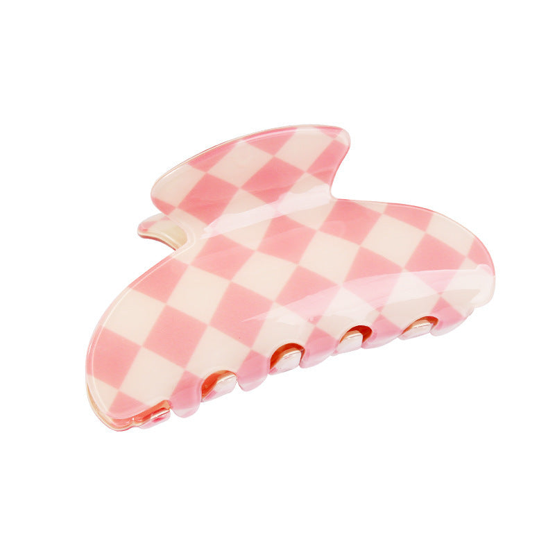 Women's Simple Acetate Checkerboard Hair Clip