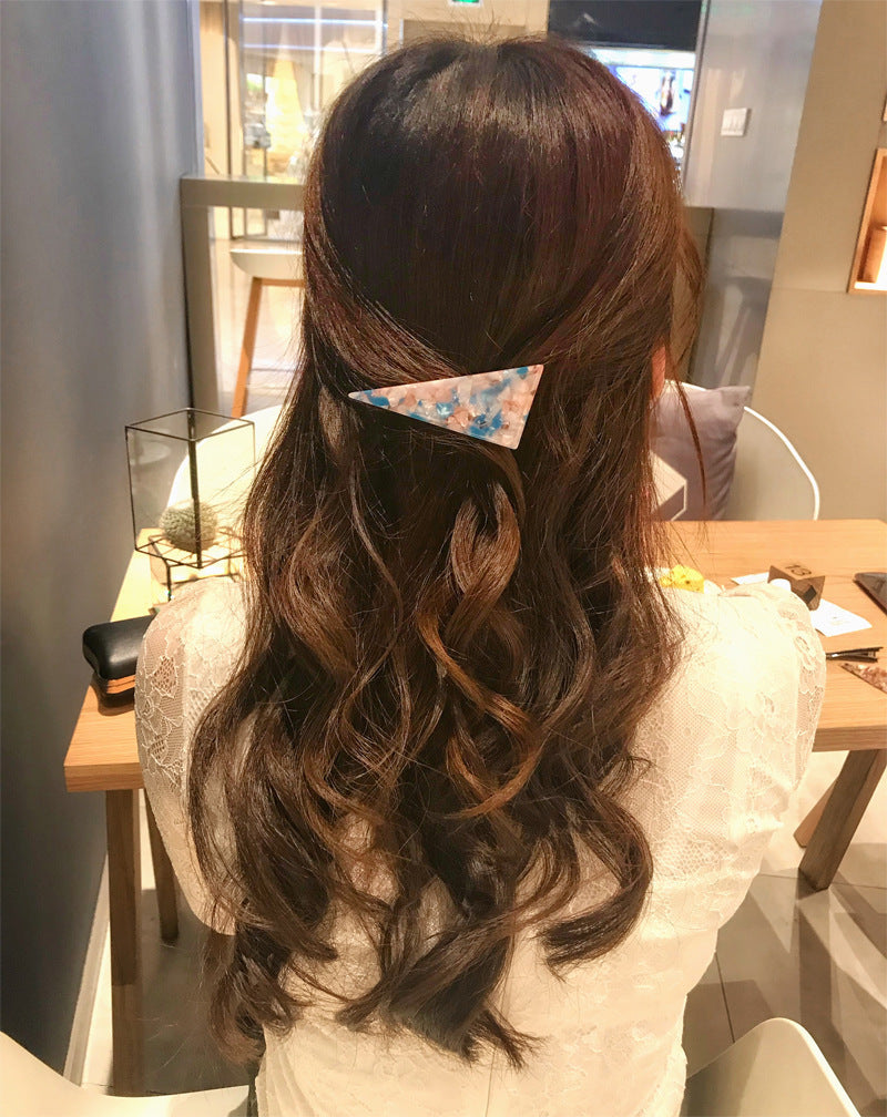 Fashion Personality New Acetate Marble Hair Clip