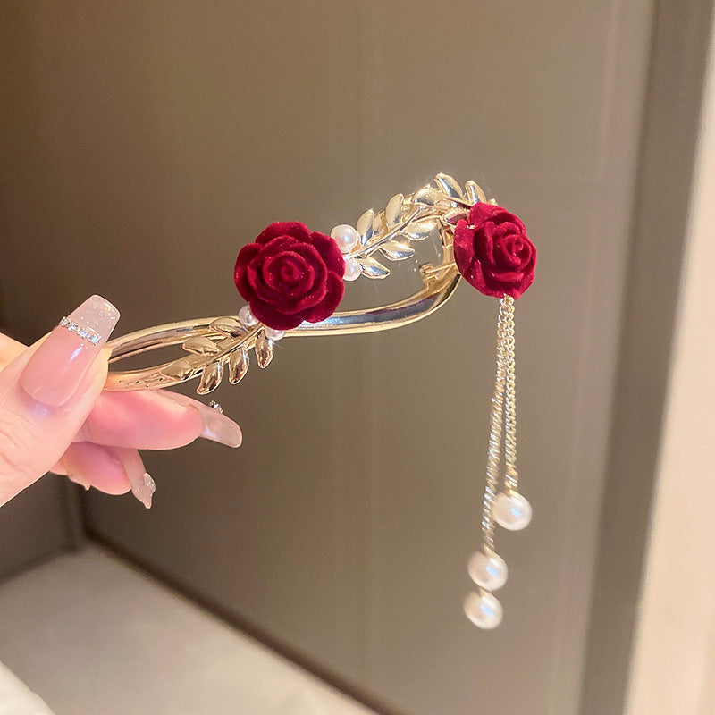 Best Korean Temperament Rose Wheat Ear Hair Clip