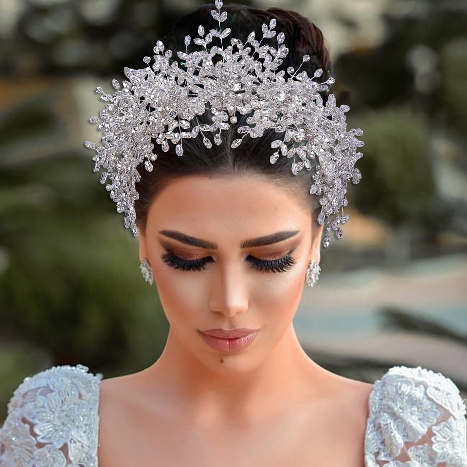 Best Nice New Heavy Handmade Rhinestone Ice And Snow Queen Wedding Crown