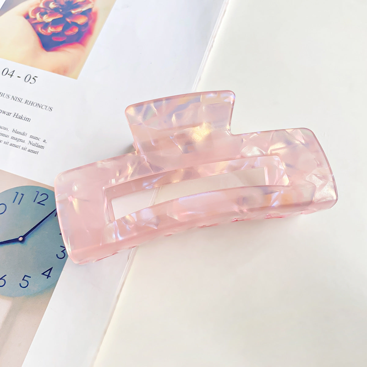 Large Acetate Hair Claw Female Back Head Barrettes