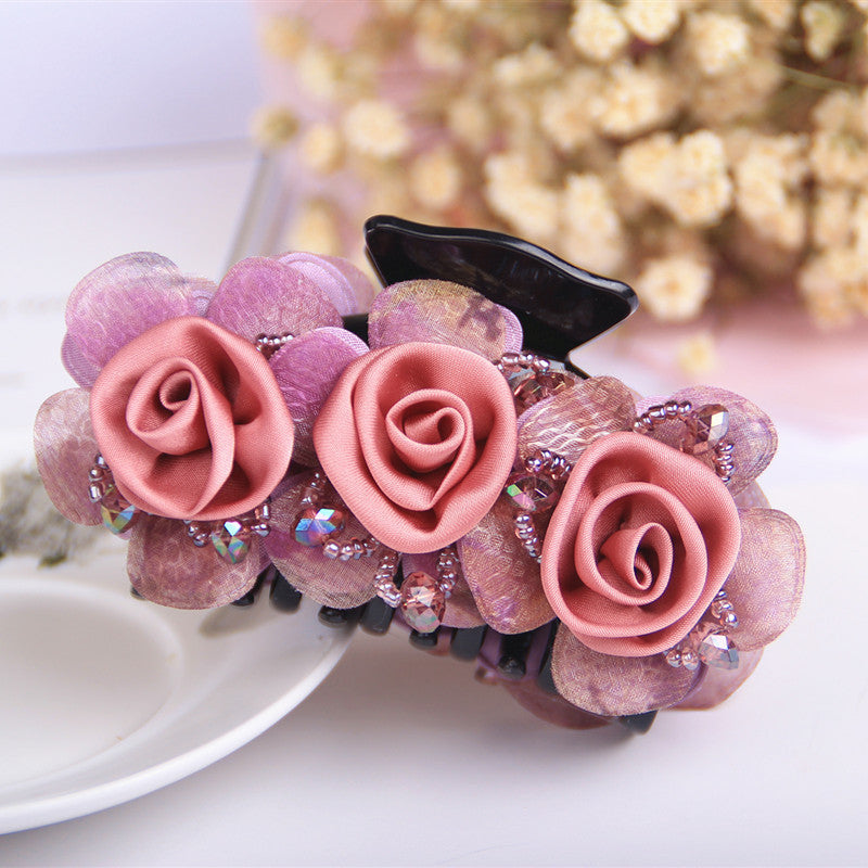 Women's Fashion Simple Fabric Flower Hair Clip