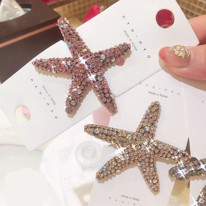 Starfish Hair Clip with Diamonds