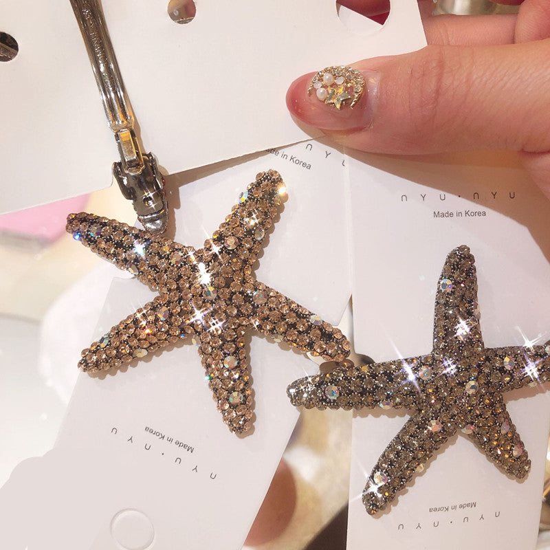 Starfish Hair Clip with Diamonds