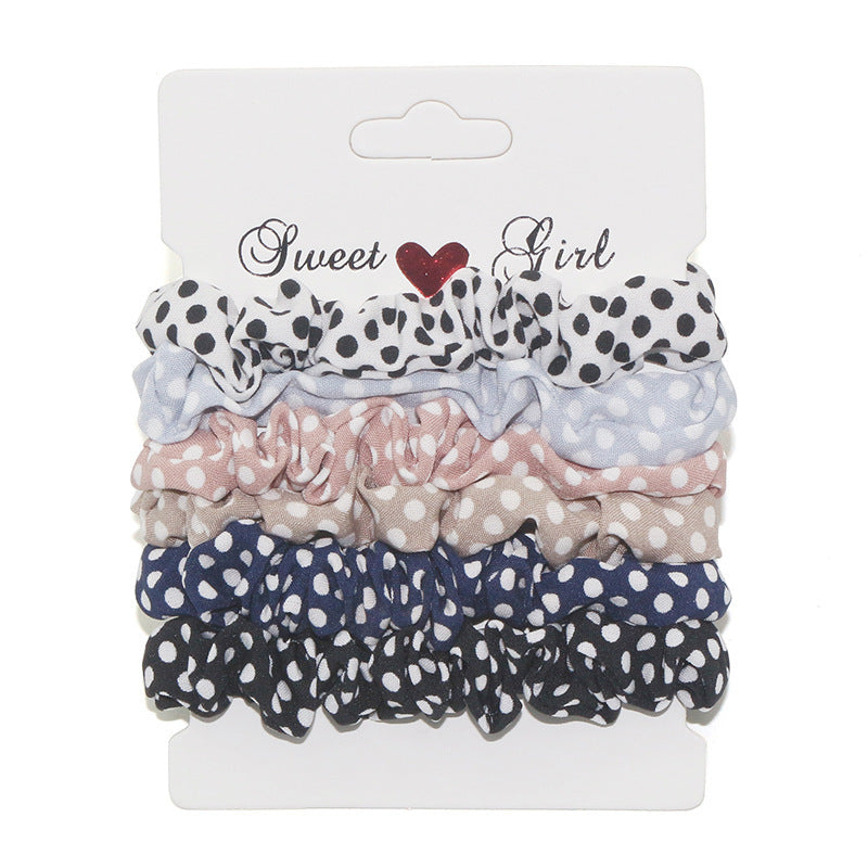 Flannel large intestine hair ring set