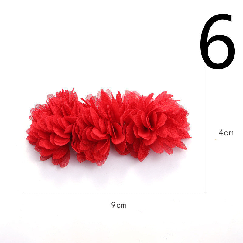 Fabric Flower Rose Sticky Head DIY Handmade Headdress