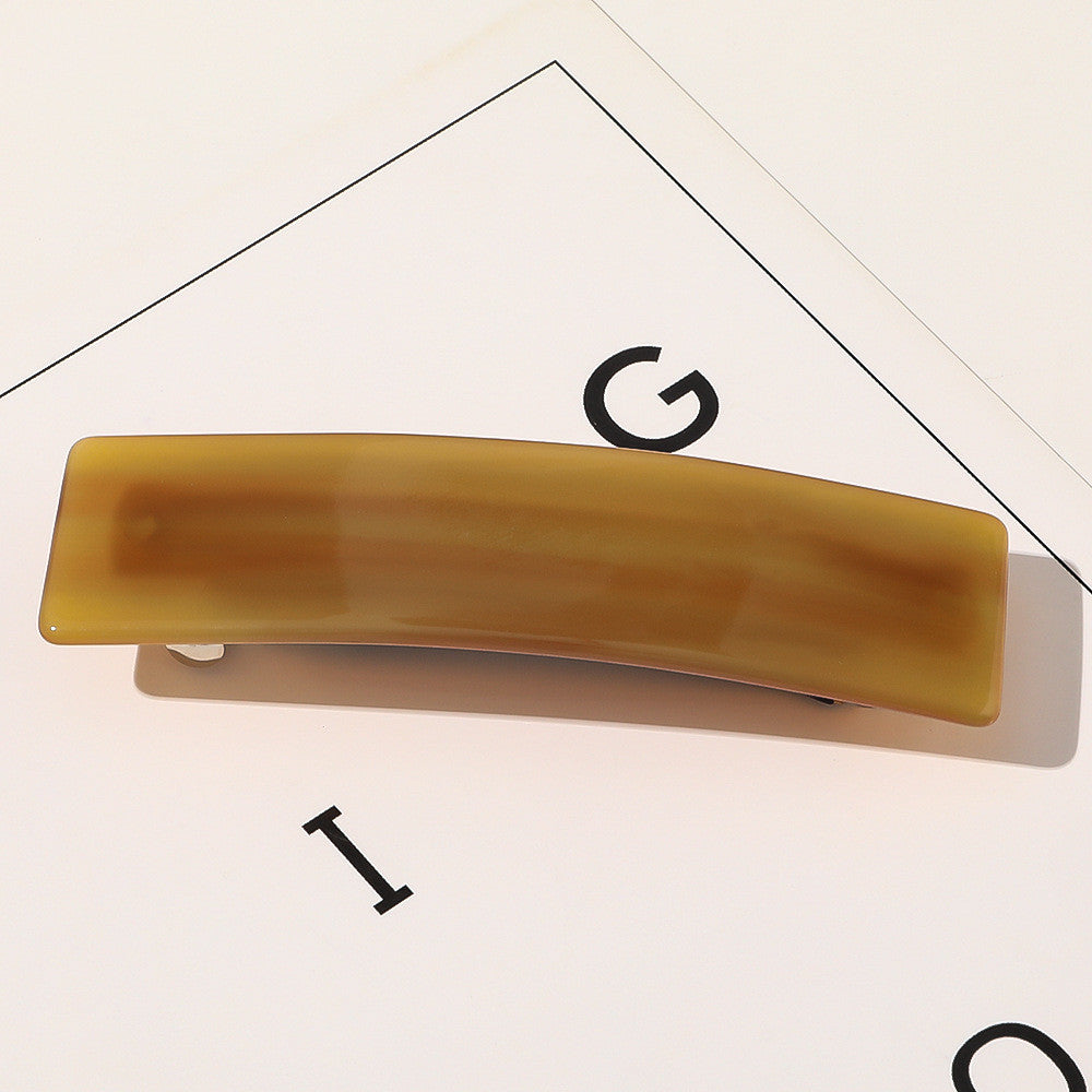 Retro Square Shape Grabbing  Acetate Sheet Spring Chuck Hair Clip