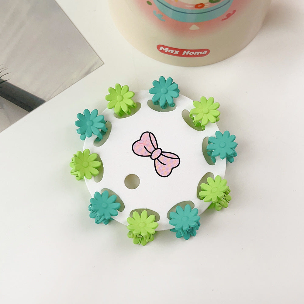 New Children's Barrettes 10 PCs Colorful Cartoon Baby Small Jaw Clip Bangs Broken Hair Princess Hairstyle Mini Hairpin