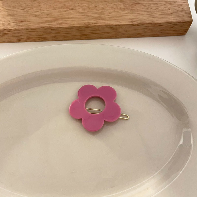 Cute Flower Hairpin Candy Color Hairpin Side Clip Hair Ornament