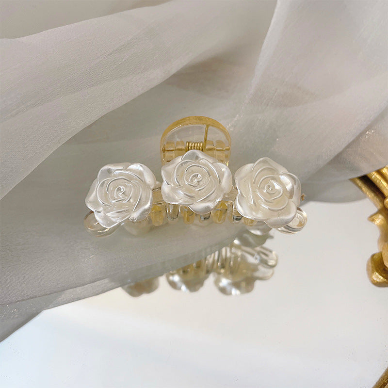 Summer Camellia Barrettes Flower Back Head Head Clip
