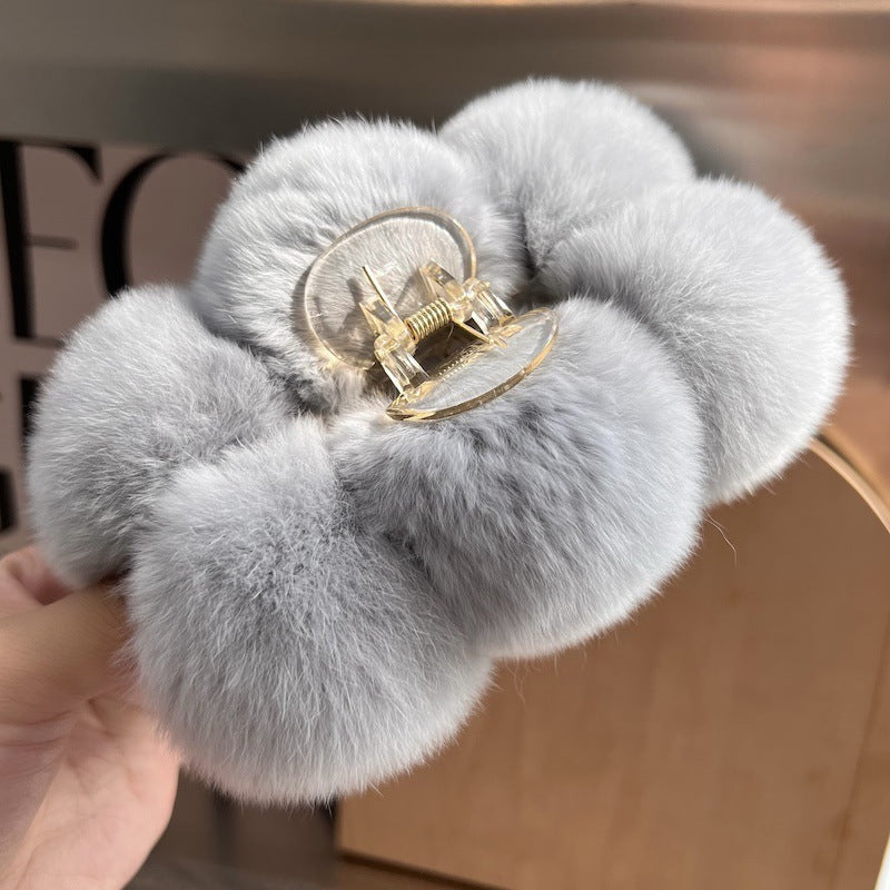 Best Korea Real Otter Hair Hair Clip Female