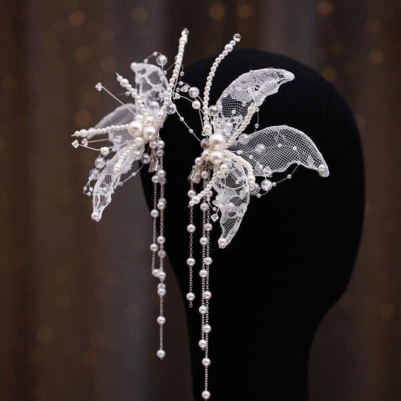 Super Fairy Simple And Smart Lace Beaded Hair Clip