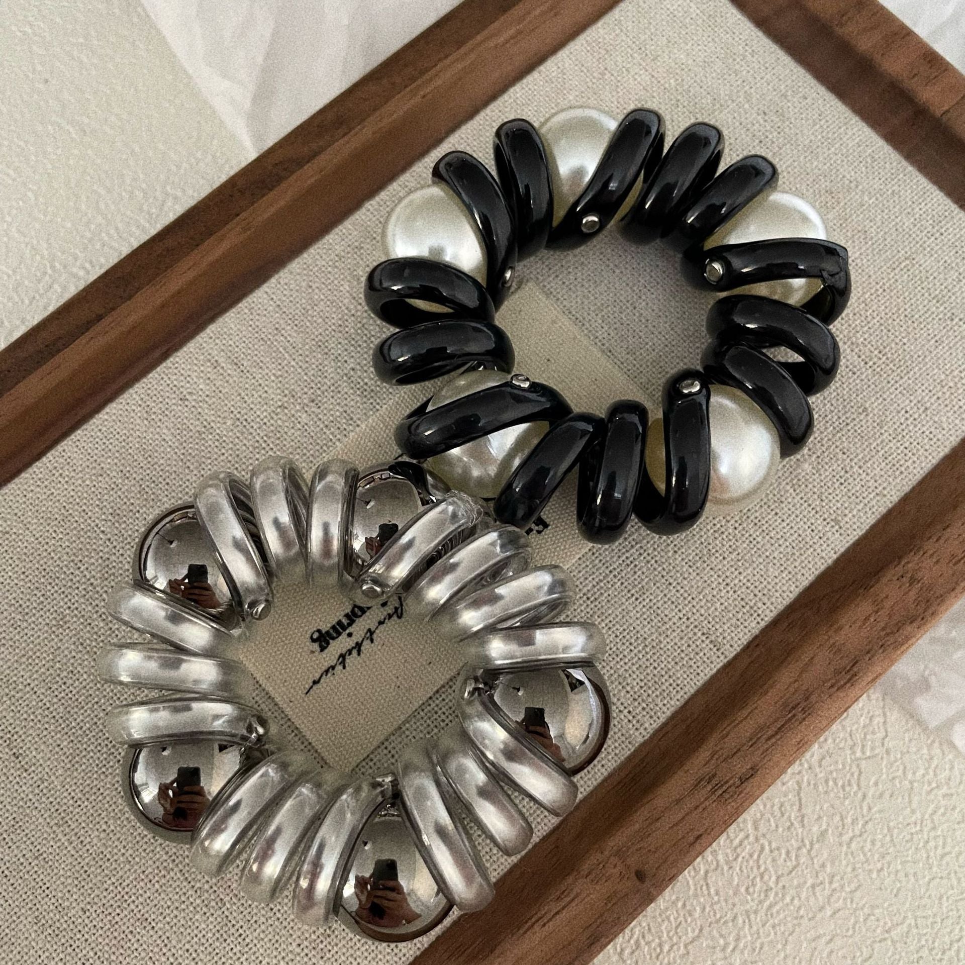 Simple Pearl Phone Line Hair Ring