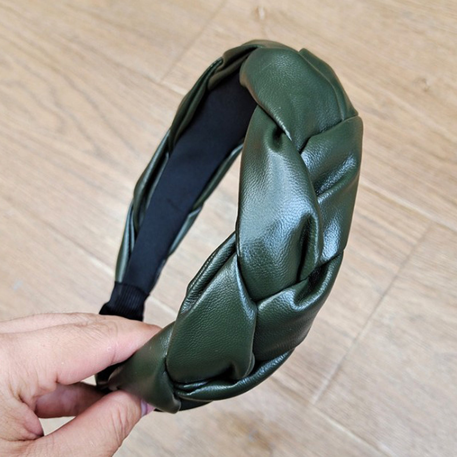 European and American Leather Twist Braid Headband