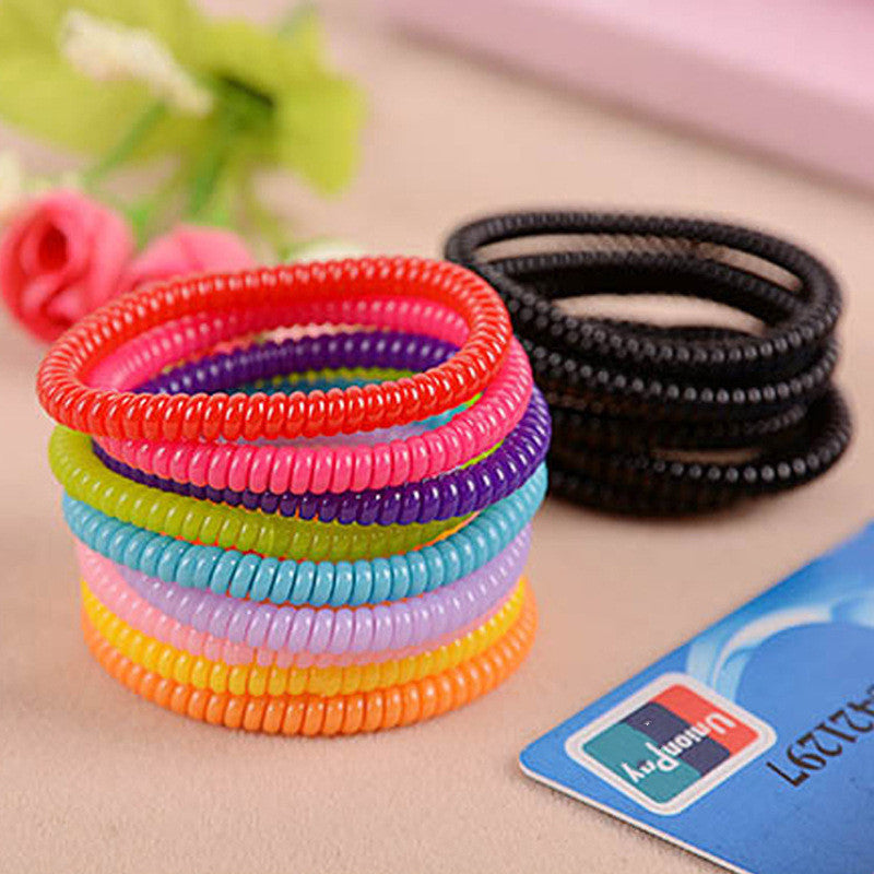 Phone Line Hair Ring High Toughness Ultra-fine Spiral