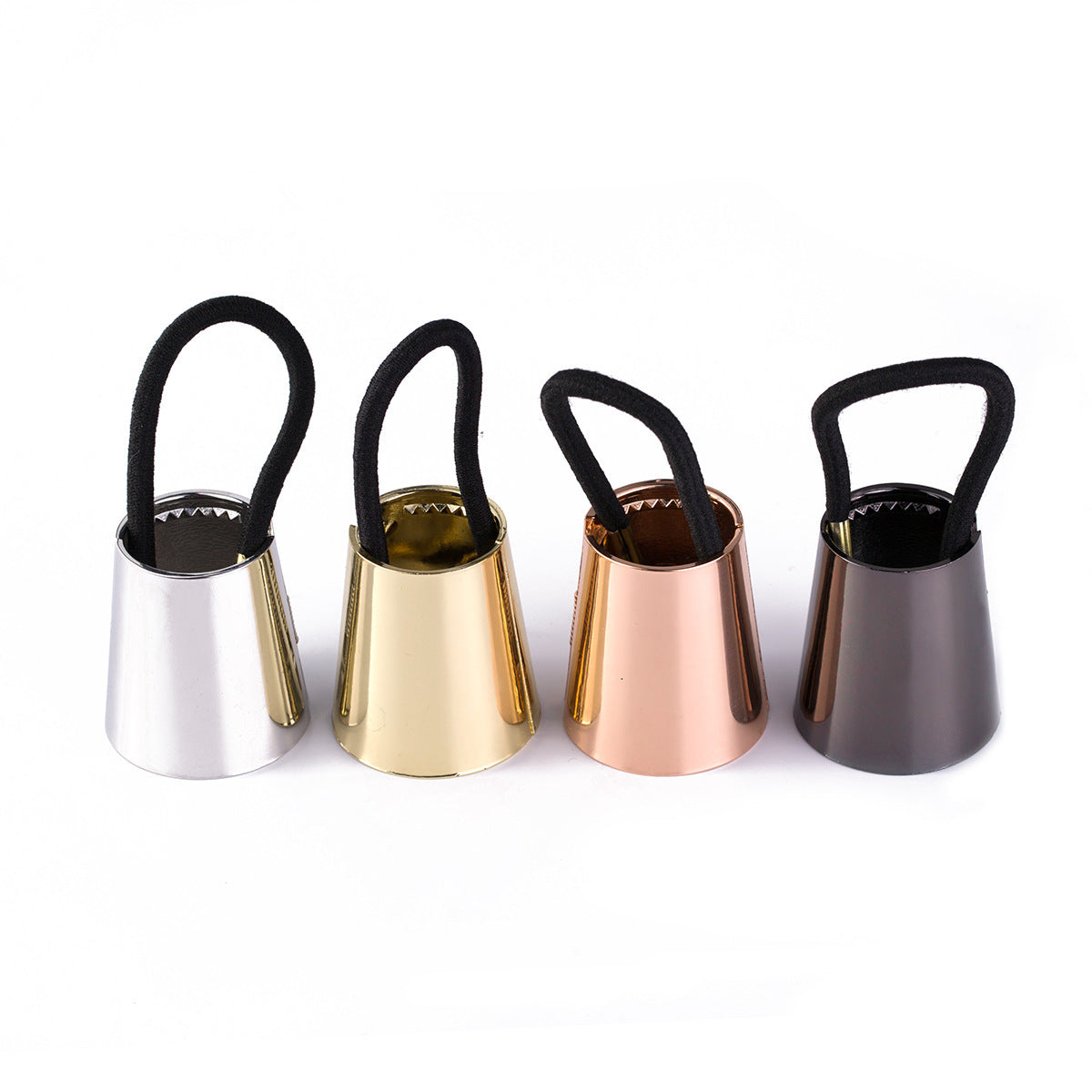 America metal buckle ring simple Ponytail Hair Elastic Alloy smooth big horn hair rope rope accessories