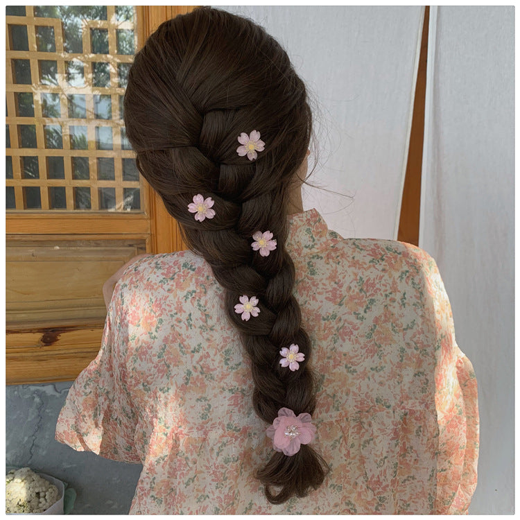 Flower Edge Clip Cute Sweet Cherry Blossom Side Hair Accessories