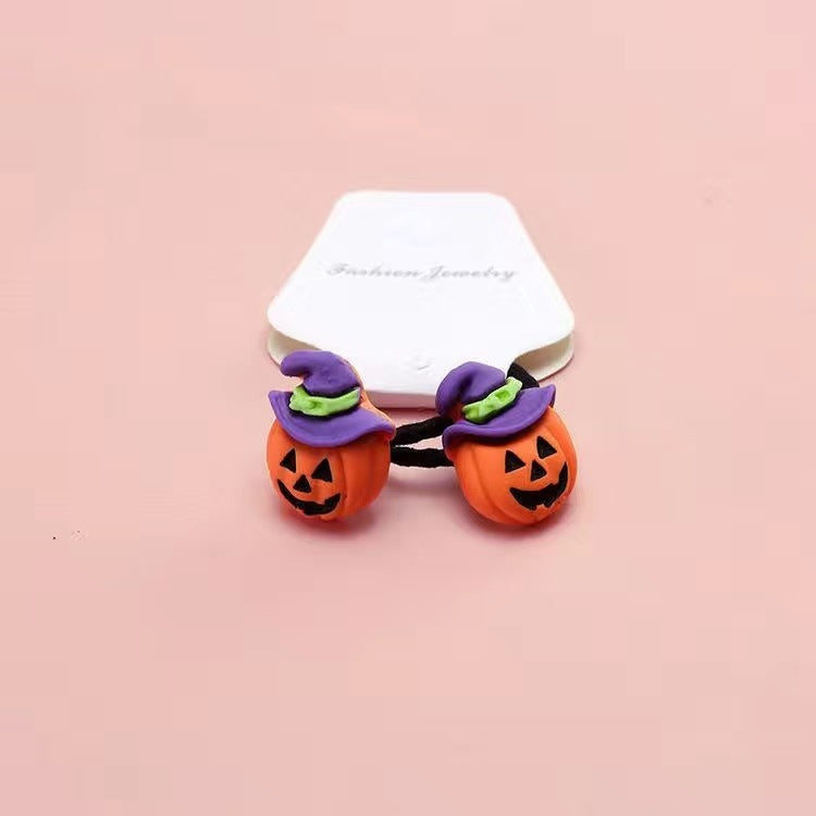 Cute Halloween Pumpkin Ghost Children's Hair Ring