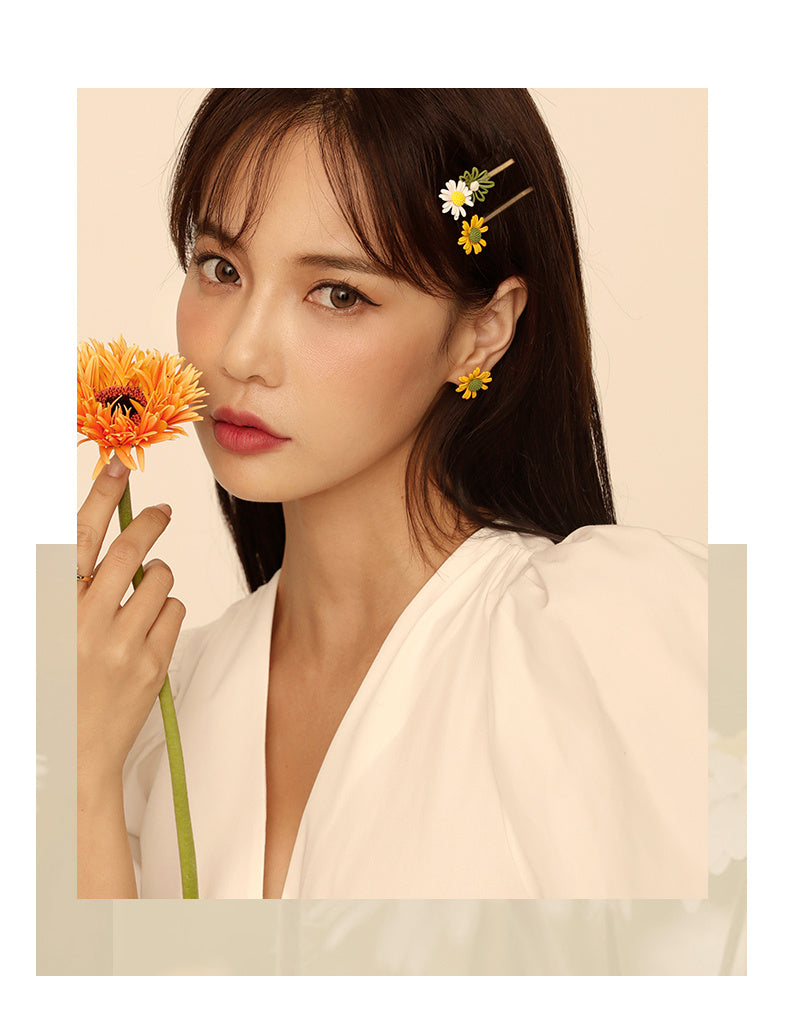 Best Chrysanthemum Flower Barrettes Side Broken Hair Clip