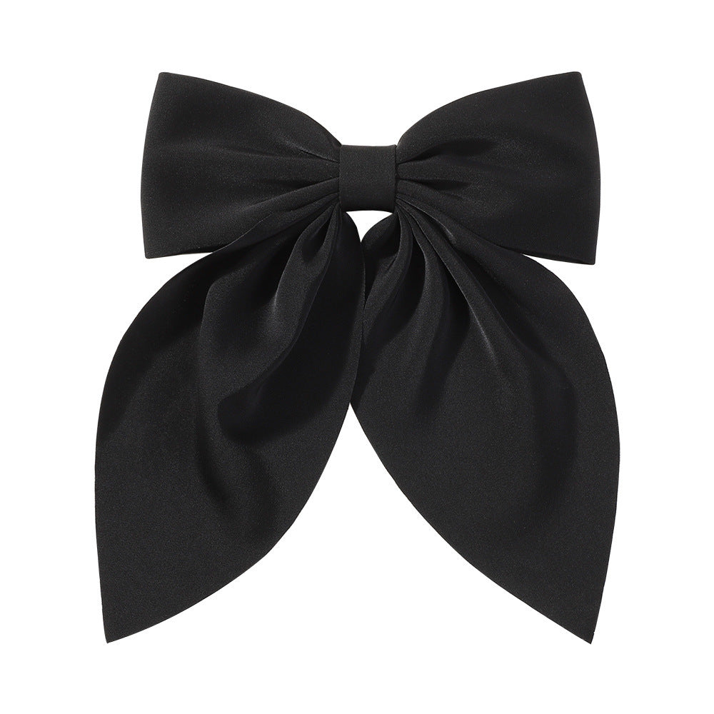 Women's Fashion Solid Color Large Bow Barrettes