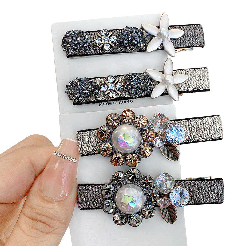 Women's Fashion Rhinestone Bangs Clip Forehead Broken Hair Clip