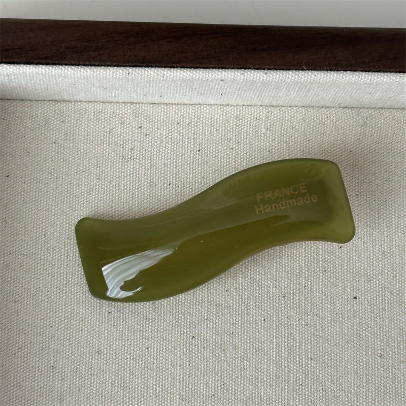 Simple Wave Barrettes Acetic Acid Side Clip Duckbill Hair Accessories