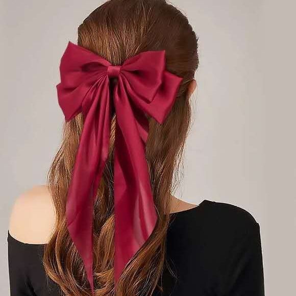 French Chiffon Bow Ribbon Hair Clip