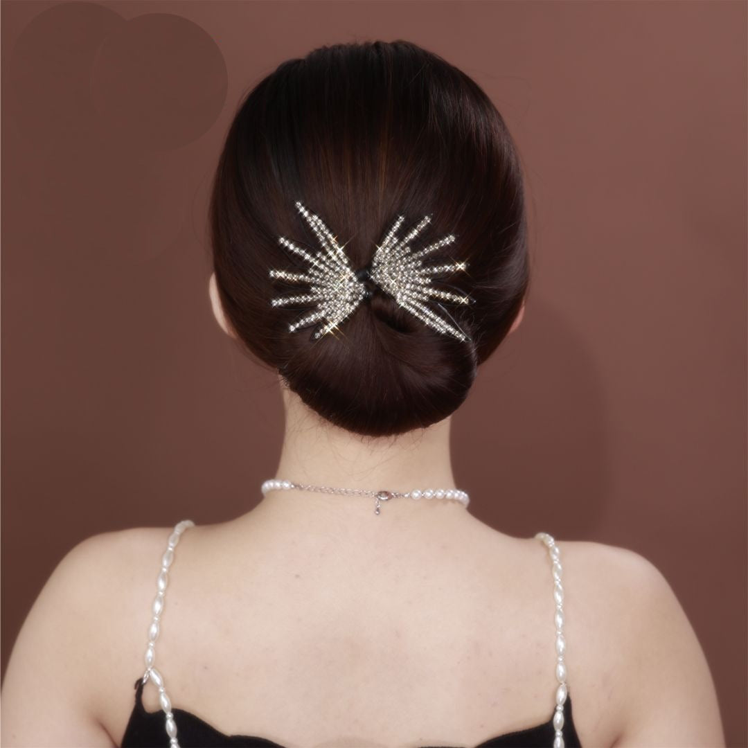 Hair Embellishment Rhinestone Twist Clip Back Brain