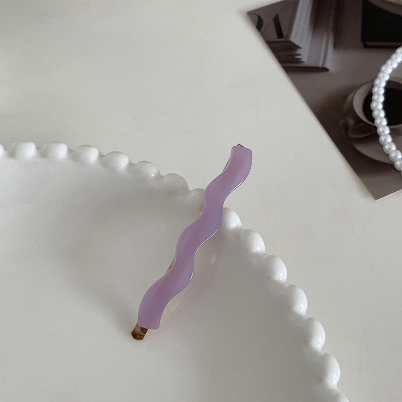 French Simple Vintage Resin Wave Hair Clip Acrylic