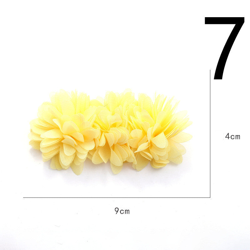 Fabric Flower Rose Sticky Head DIY Handmade Headdress