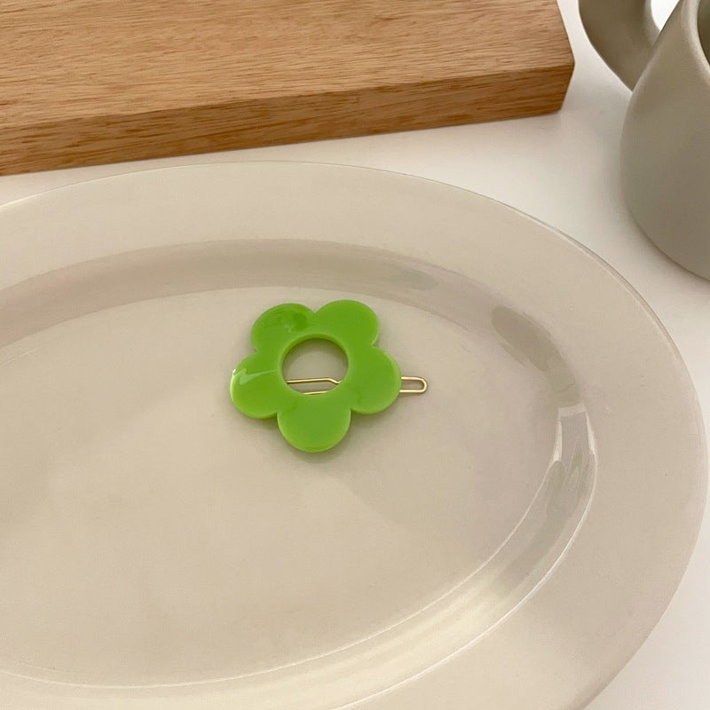 Cute Flower Hairpin Candy Color Hairpin Side Clip Hair Ornament