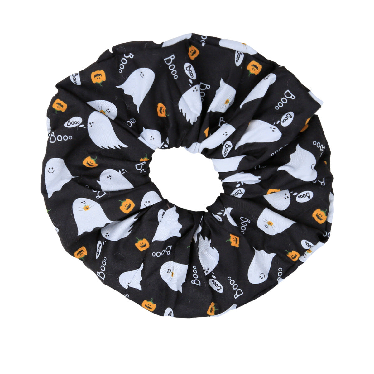Halloween Series Cartoon Printed Wide-brimmed Pleated Hair Ring