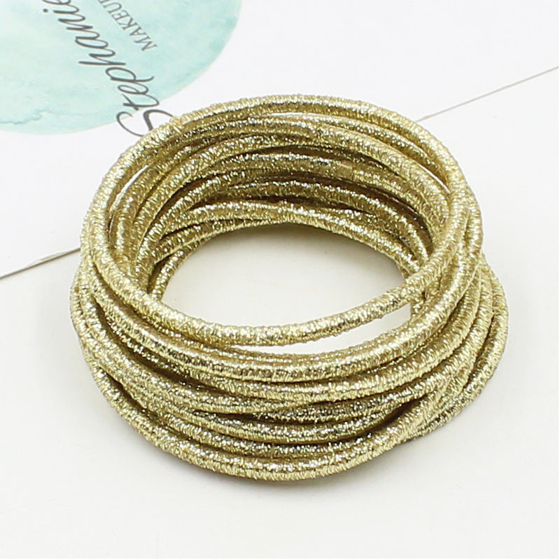 Fine Gold Silver Shiny Hair Ring Product Hang Rope Accessories Headdress