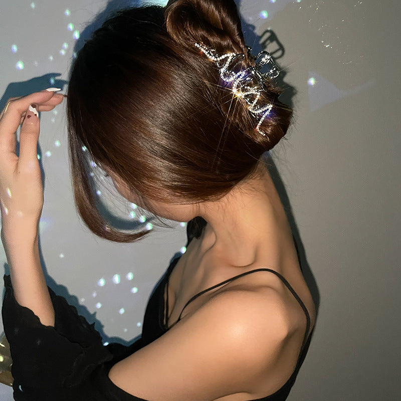 Lightning Metal Liquid Back Head Grip Barrettes Female Headdress