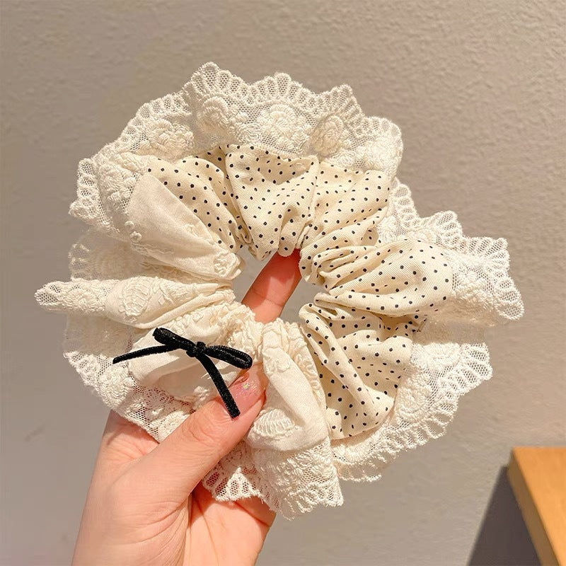 Summer Super Fairy Sweet Lace Large Intestine Hair Ring