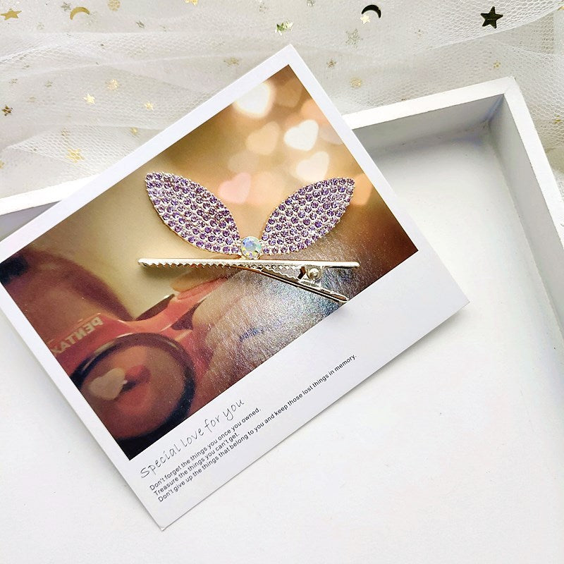 Women's Fashion Rhinestone Stereo Rabbit Ears Barrettes