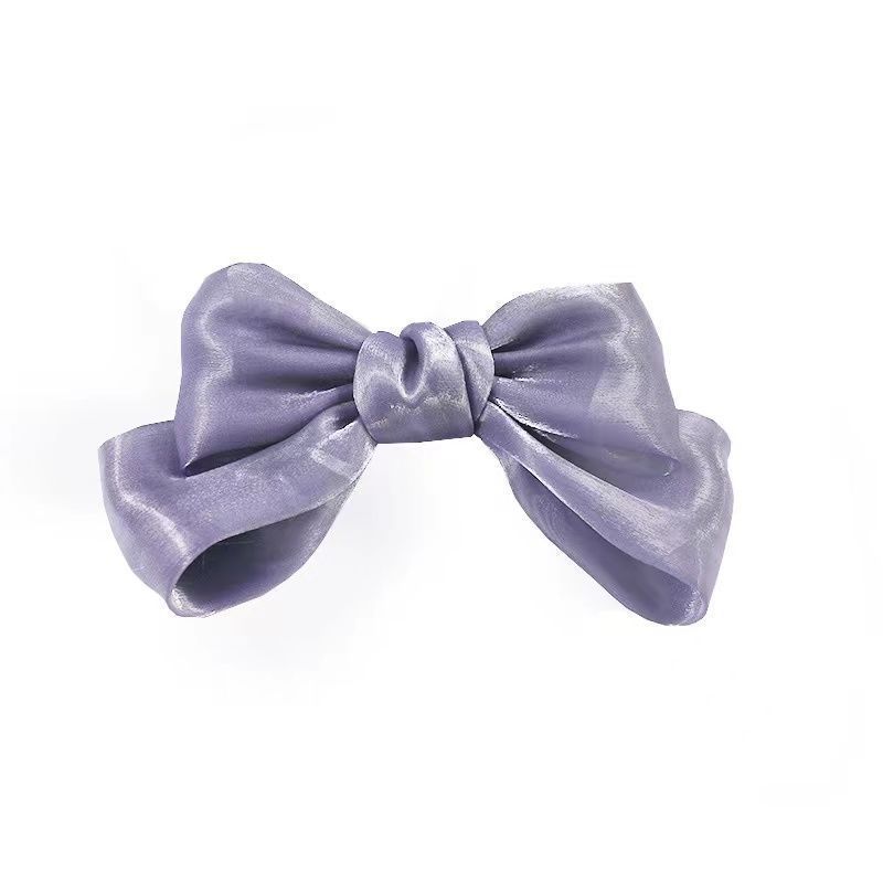 Mermaid French Pearlescent Satin Bow Barrettes