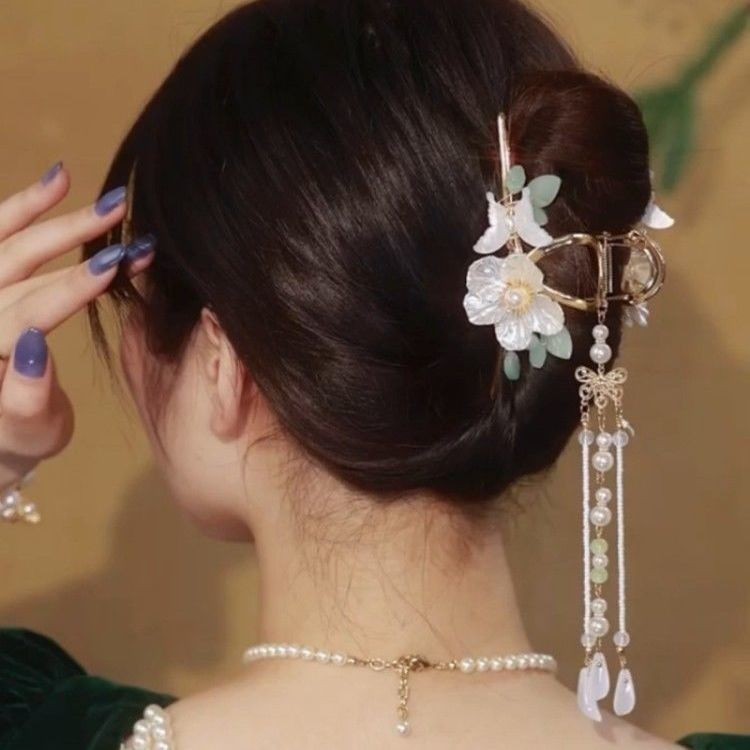 Best Classical Orchid Flowing Copper Alloy Su Grip Clip Hair Accessories