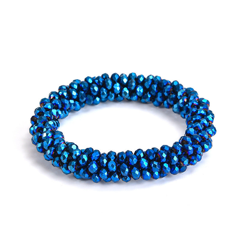 Crystal Color Elastic Rubber Band Hair Ring Ponytail Simple