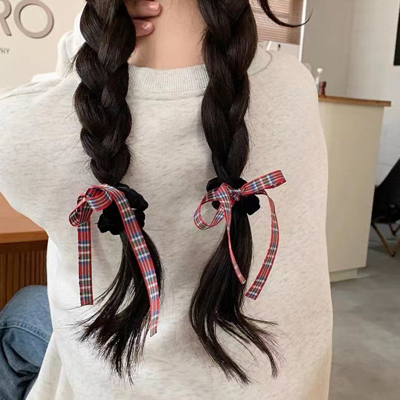Bow Large Intestine Hair Ring Headdress Simple Black New Products