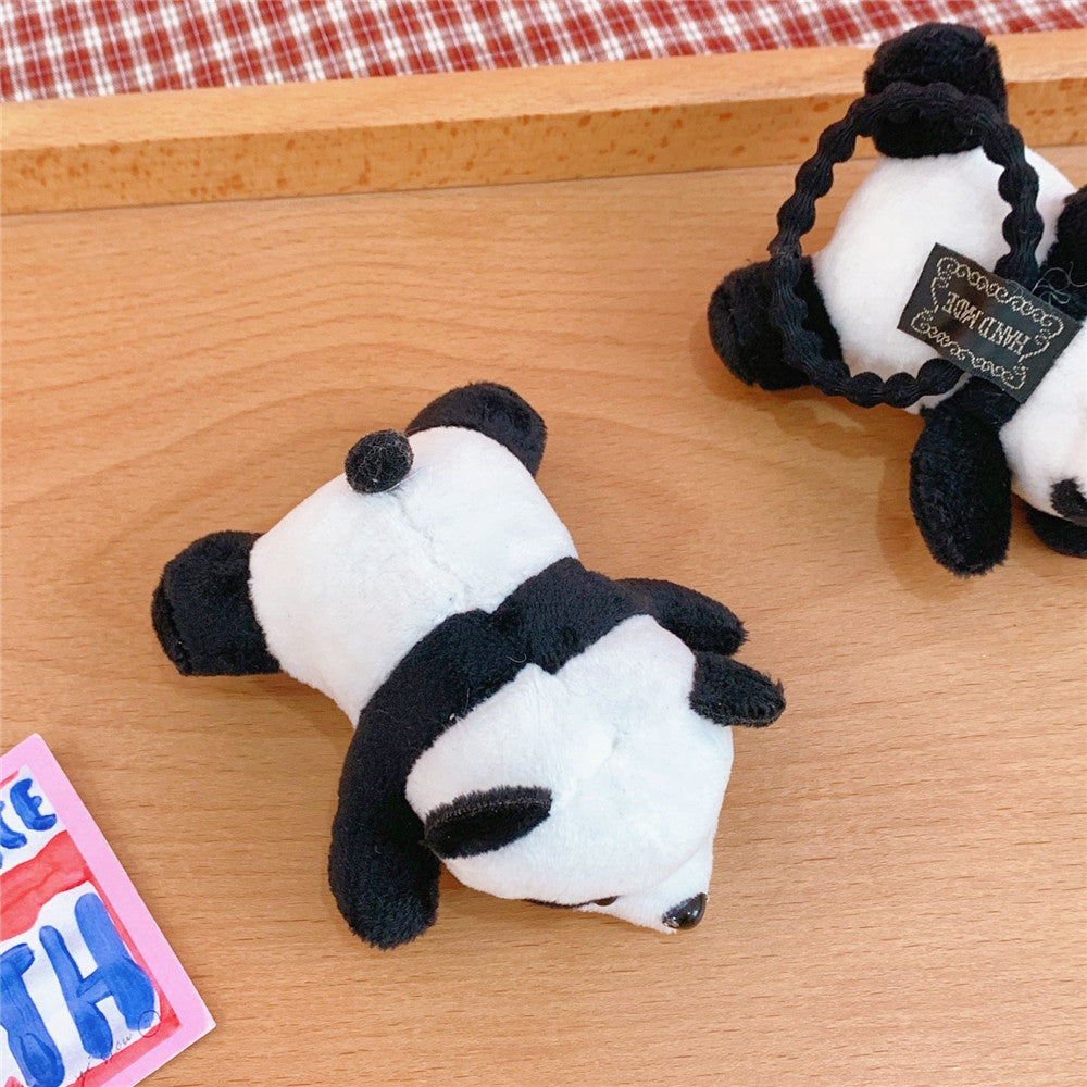 Ins Panda Brooch Lying Down Doll Bag Accessories Female Hair Ring