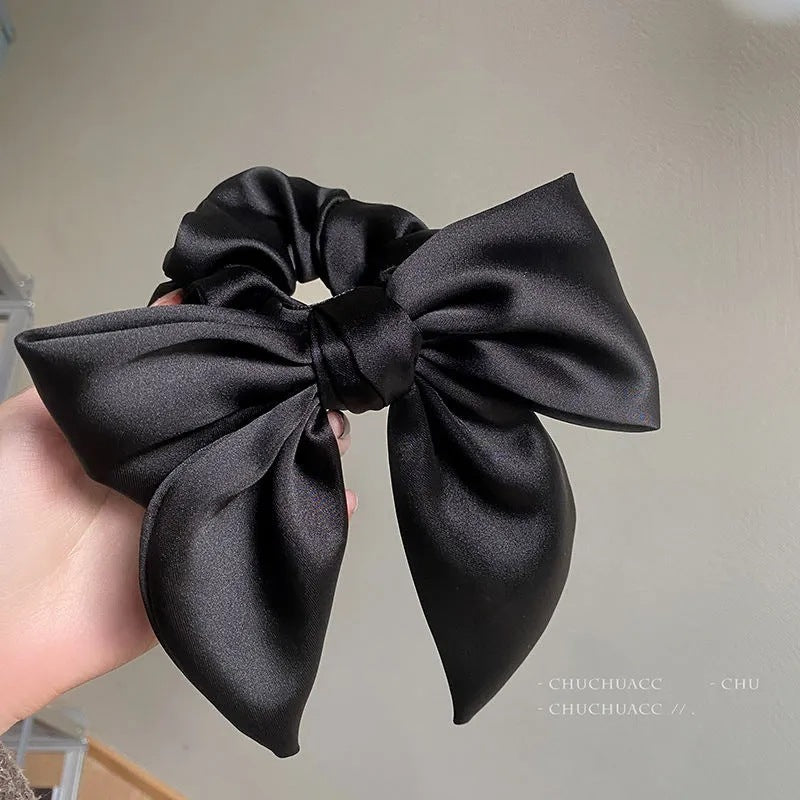 Bow Hair Rope Women's High Ponytail Large Intestine Hair Ring