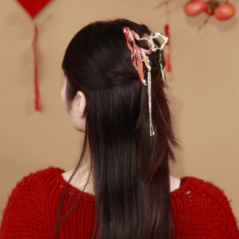 Best Elegant Antique Style Super Immortal Koi Curly Hair Clip