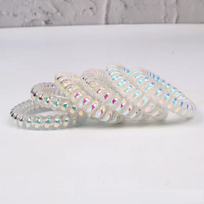Fantasy Laser Mermaid Head Rope Internet Celebrity Large Highly Elastic Hair Rope Ins Girl Phone Line Hair Ring Rubber Band