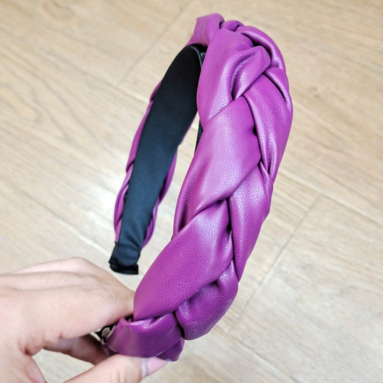 European and American Leather Twist Braid Headband