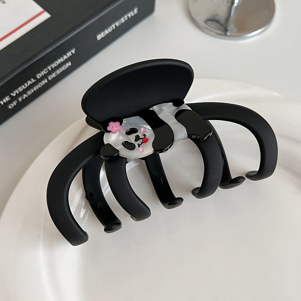Plastic Cartoon Panda Acetate Grip Cute Animal Hair Claw Young Girl Personalized Barrettes Bang Side Shark Clip