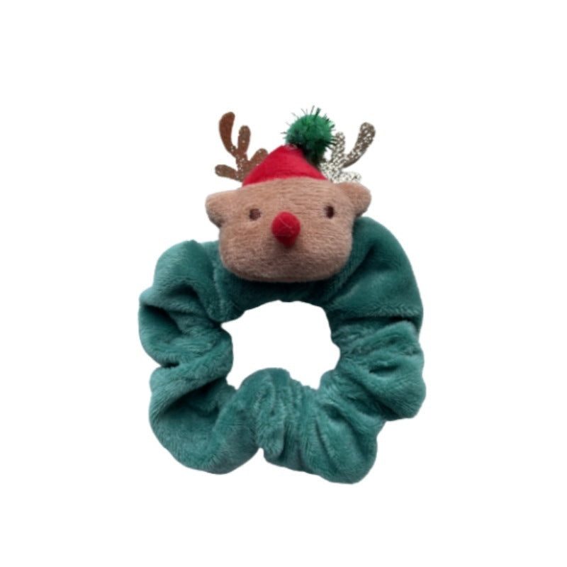Santa Claus Cartoon Head Elk Hair Ring Headdress