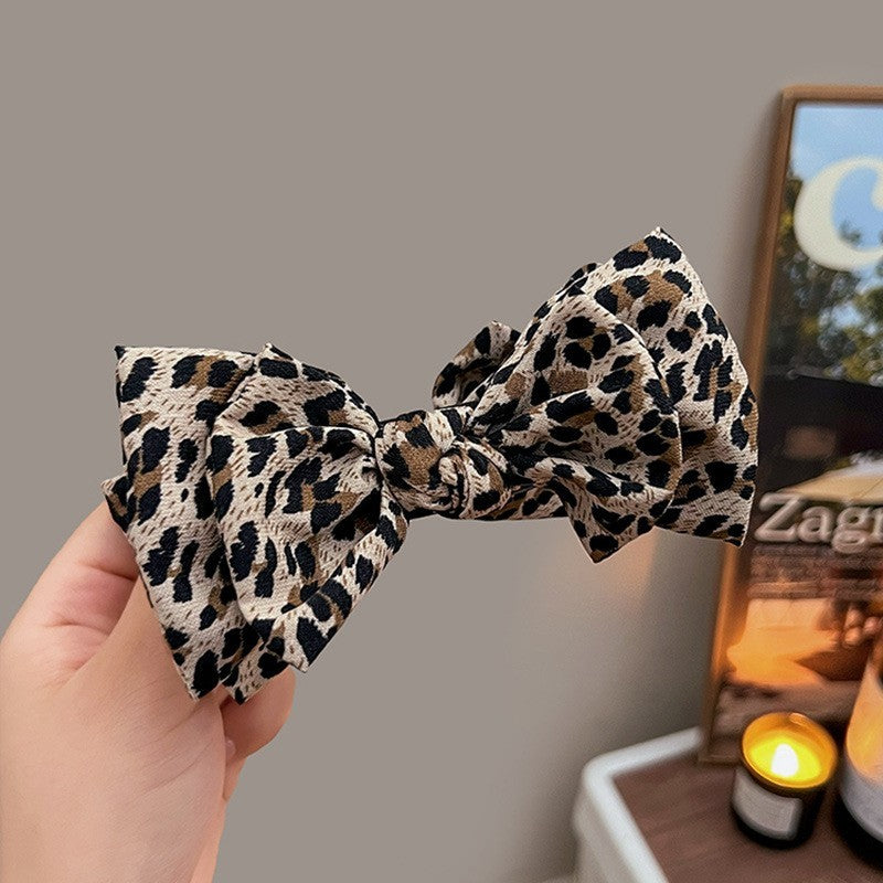 High-grade Headdress Leopard Bow Barrettes
